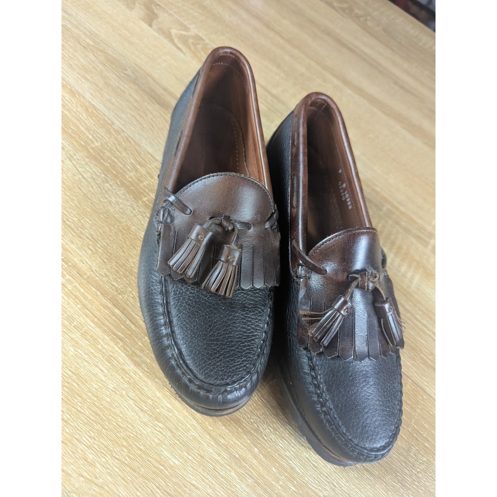 Allen Edmonds Nashua Two Tone Black Brown Casual Dress Tassel Loafers sz 9D